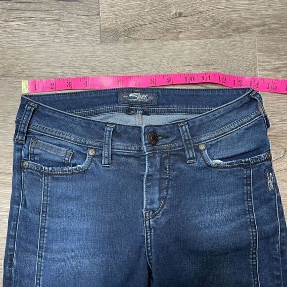 SILVER JEANS Calley Super Skinny Size 26x31 Dark Wash Denim - Picture 7 of 9